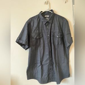 Black Button-Up Shirt.